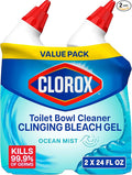 CLOROX Toilet Bowl Cleaner Clinging Bleach Gel, Ocean Mist, 24 Fl Oz by Clorox