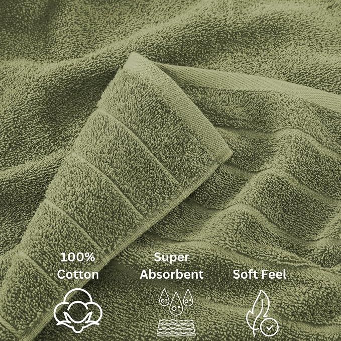 Casa Platino 100% Cotton 8 Piece Bath Towel Set - Image 5