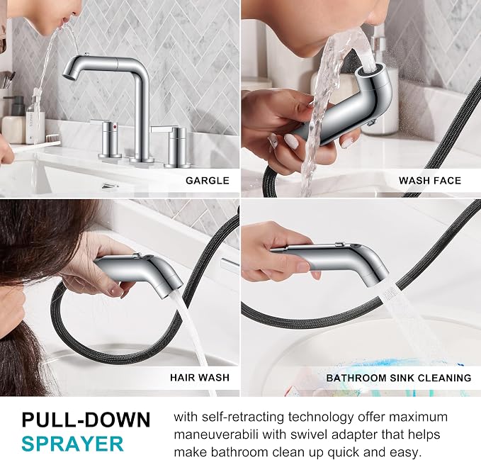 KENES Pull Down Bathroom Faucet - Image 9