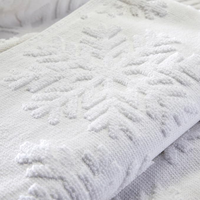 SKL Home Christmas/Winter/Gift Subtle Snowflakes Bath Towel - Image 5