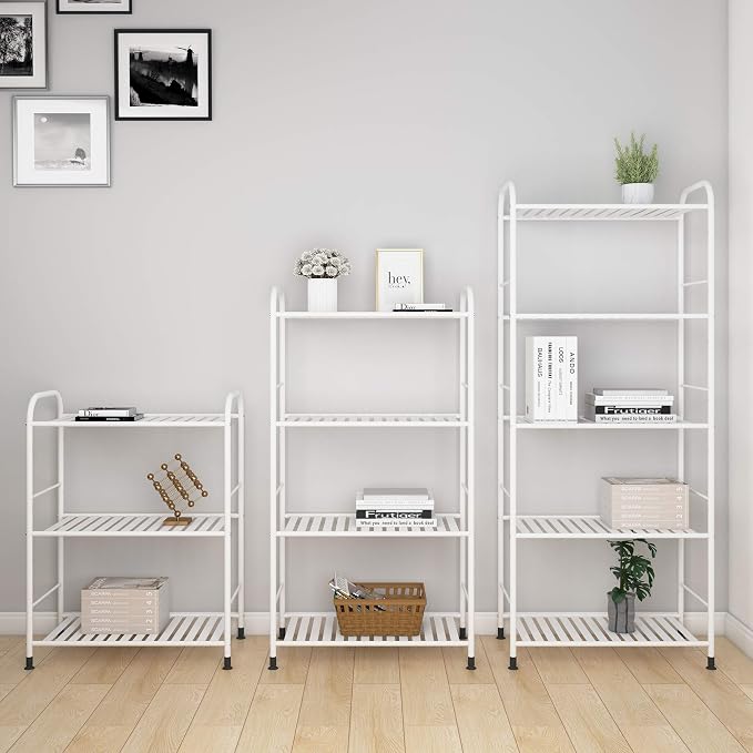 JSB 3-Tier Adjustable Shelving Unit, Heavy Duty Storage Rack Organizer Metal - Image 5