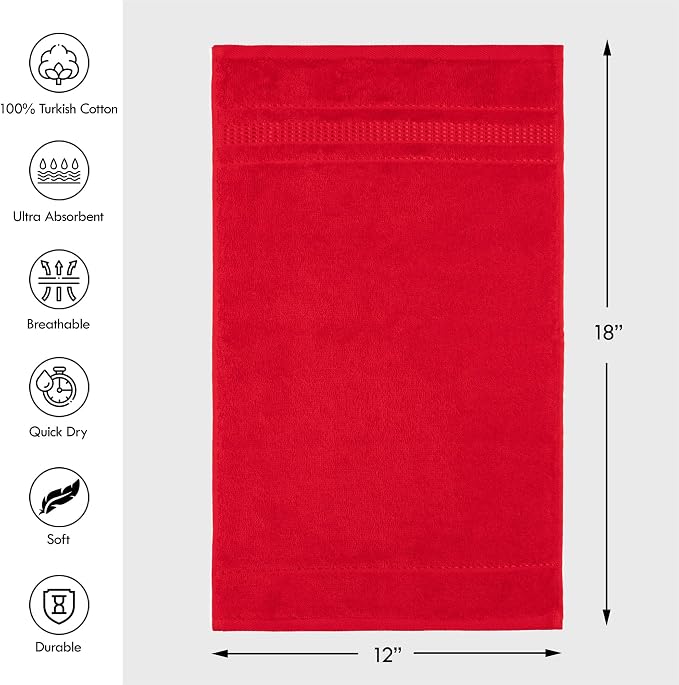 Melissa Linen, Fingertip Towels 4 Pack, 100% Turkish Cotton, Small Hand Towels - Image 2