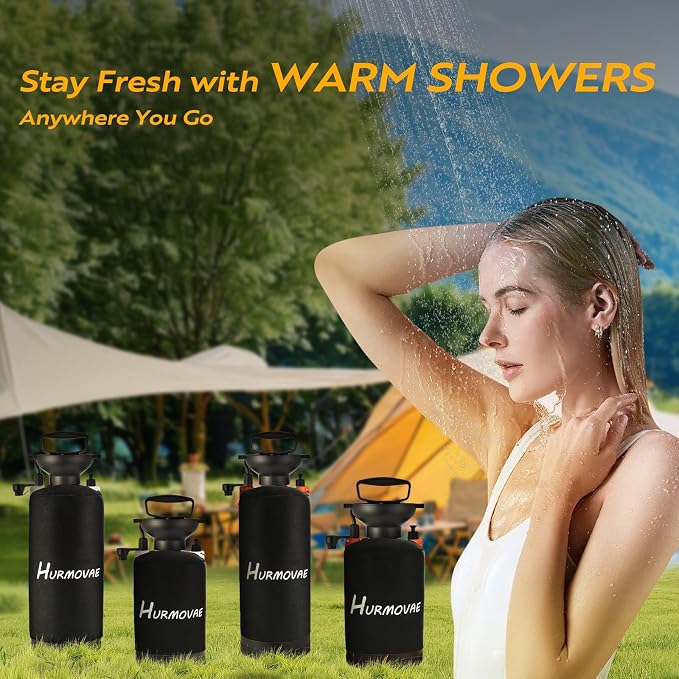 1.3 Gallon/5L Portable Shower–10 Spray Modes, Nylon Insulated Sleeve & No - Image 2