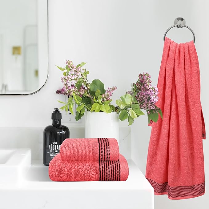 Belizzi Home Ultra Soft 3 Pack Cotton Towel Set, Contains a Bath Towel 28x55 - Image 3