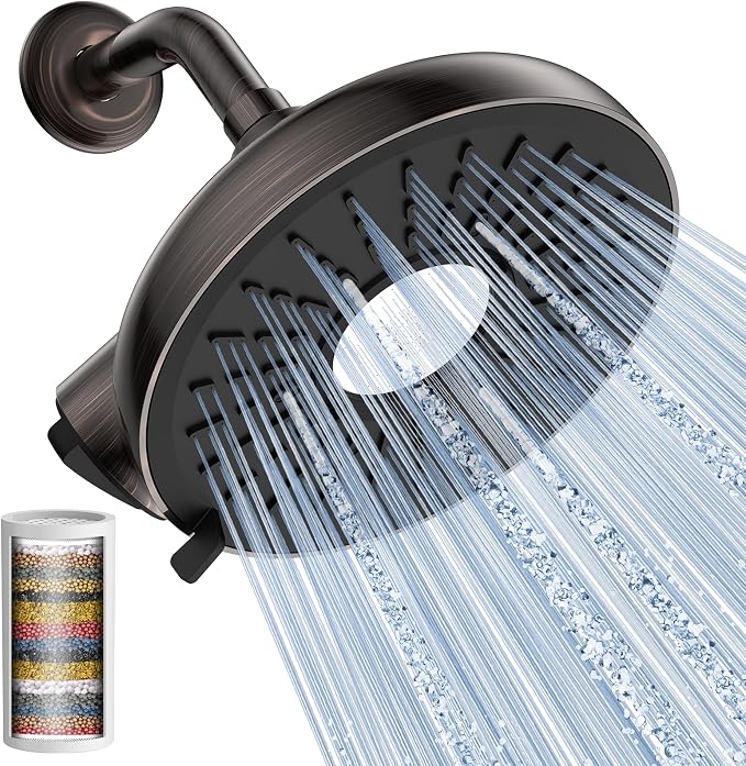 Filtered Shower Head- 8 Inches High Pressure Fixed Rain Showerhead - Image 7