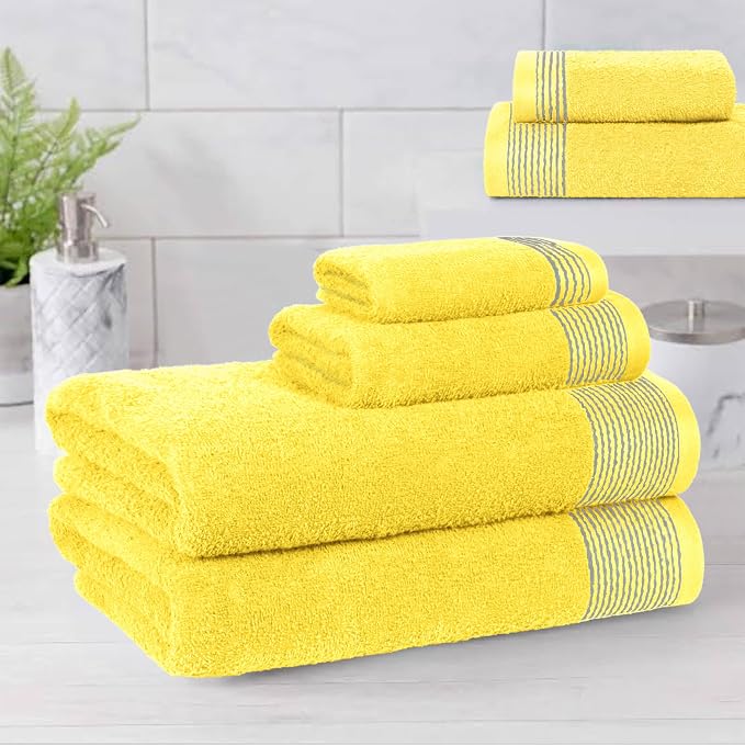 Belizzi Home 100% Cotton Ultra Soft 6 Pack Towel Set, Contains 2 Bath Towels - Image 3