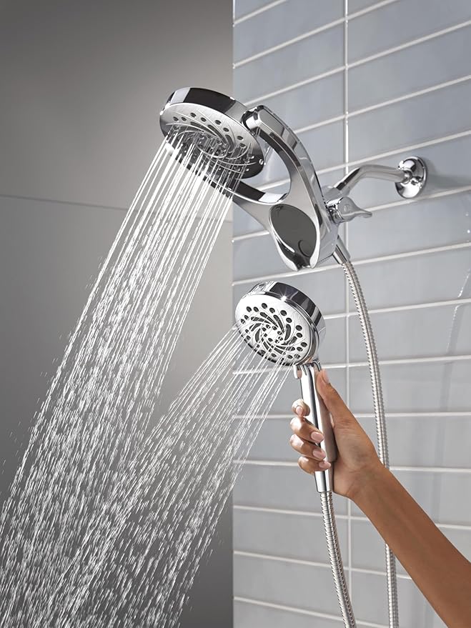 Delta 5-Setting HydroRain 2-in-1 Dual Shower Head - Image 6