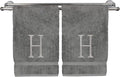 Monogrammed Hand Towel, Personalized Initial Gift, Extra Absorbent 100% Turkish by BareCotton