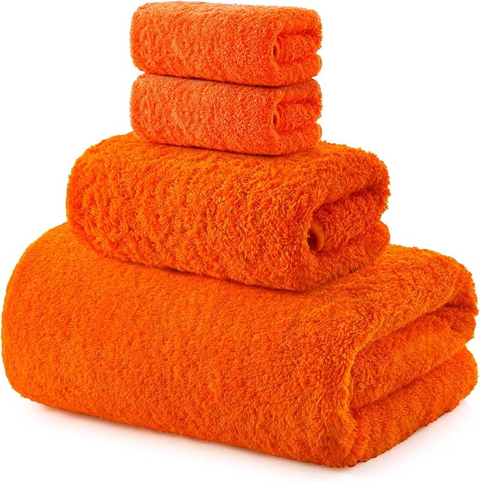 REDKISS Luxury Bath Towel Set of 4, 100% Cotton 900 GSM Premium Bathroom Towels by REDKISSOnline