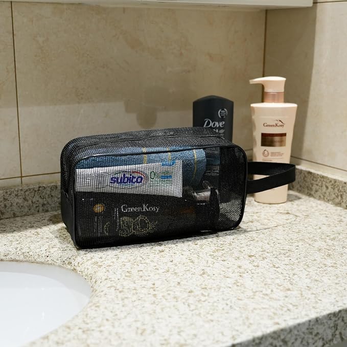 Mesh Shower Caddy Bag for Bathroom Gym Camping Portable Travel Mesh Toiletry - Image 6