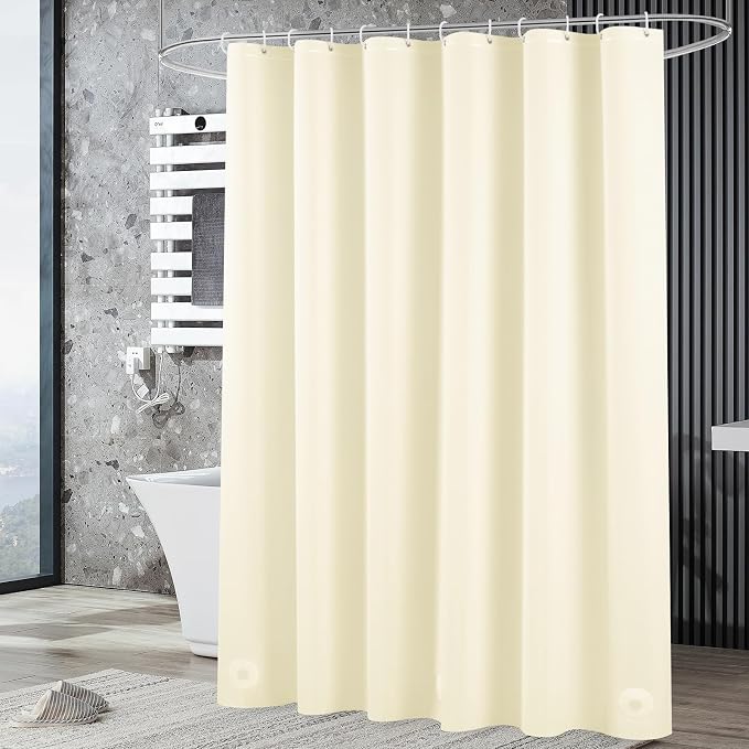 UFRIDAY Beige Shower Curtain Liner Premium PEVA 72 x72 inch, Heavy Duty Shower - Image 8