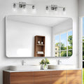 BONEWEI Silver Bathroom Mirror, 60x36 inch Wall Mirror by BONEWEI