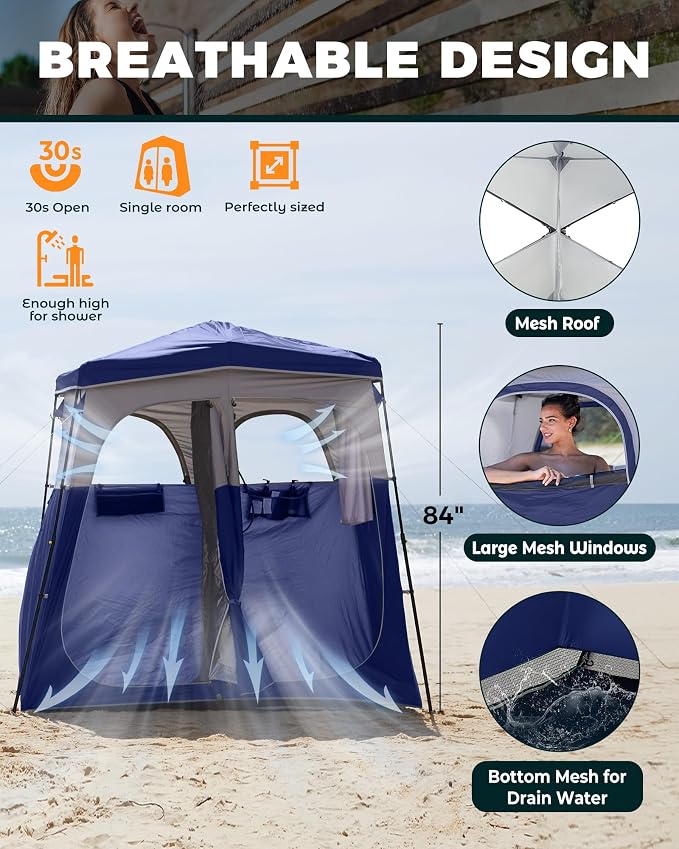 KingCamp Instant Shower Tent, Portable Superior Stable Privacy Shelter - Image 4