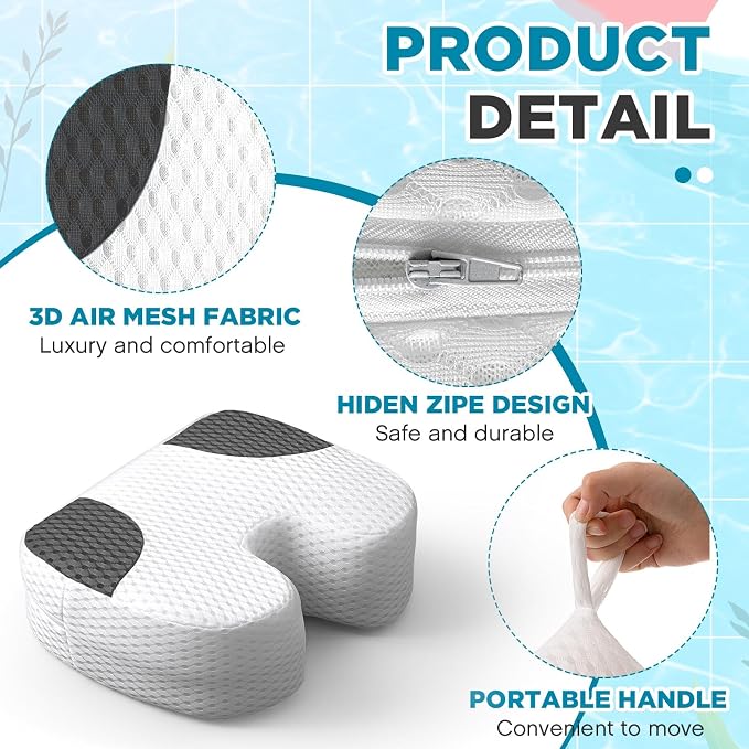 Suzile 2 Pcs Hot Tub Booster Seat Weighted Spa Bathtub Booster Inflatable - Image 3