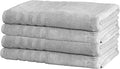 Mosobam Luxury Turkish Towels Set of 4 Bath Sheets 35X70 Light Grey 700 GSM by Mosobam