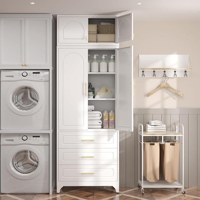 Kitchen Pantry Cabinet，90" Storage Cabinets - Image 5