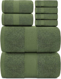 White Classic Luxury Bath Towel Set of 8 Pieces by WhiteClassic
