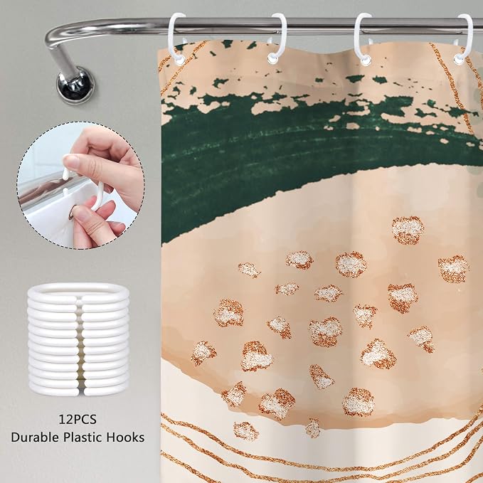 Boho Shower Curtain 72Wx84H Extra Long Bohemian Modern Mid Century Abstract - Image 6