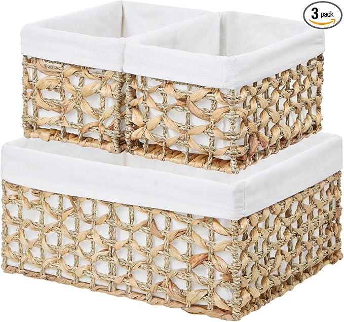 Vagusicc Wicker Basket, Large Wicker Storage Basket Bins by Vagusicc
