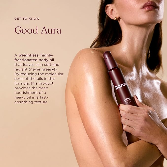 HANNI Good Aura Dry Body Oil, Lightweight After-Shower Moisturizer - Image 3