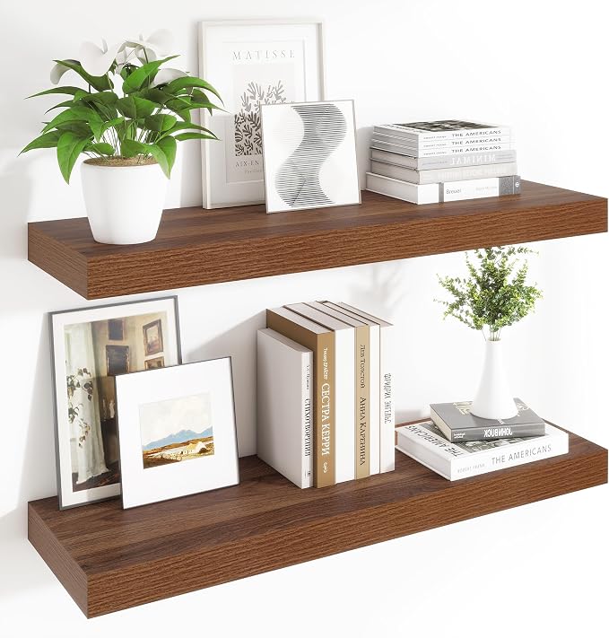 Heimlove 12 Inch Deep Floating Shelves, 48 x 12 inches Long Wall Shelf - Image 7
