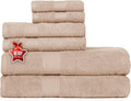 Ample Decor 100% Cotton 6 Piece Bathroom Towels Set, 2 Bath Towels, 2 Hand by AmpleDecor