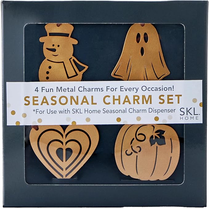 SKL Home Seasonal Charm Set, 4 Metal Holiday Attachments by SKLHomebySaturdayKnightLtd