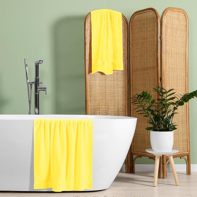 Elvana Home Cotton 2 Pack Oversized Bath Towel Set 28x55 inches, Large Bath - Image 5