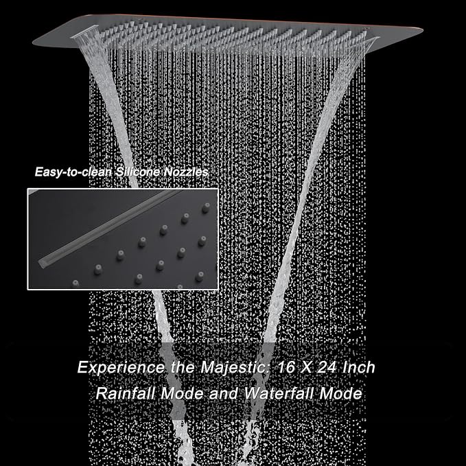 Temperature Display Oil Rubbed Bronze Shower System - Image 3