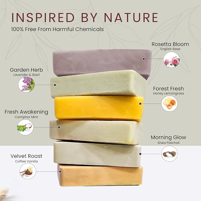 6 Pcs Women Natural Handmade Body Soaps 5 OZ Pack Floral Radiance Long lasting - Image 5