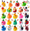 JOYIN 24 Pcs Christmas Ducks Bath Toys, Mini Ducky Baby Bathtub Shower Pool Toys by JOYIN