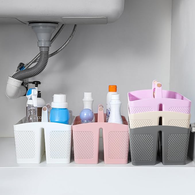 rejomiik Portable Shower Caddy Basket Plastic Cleaning Caddy Organizer Storage - Image 8