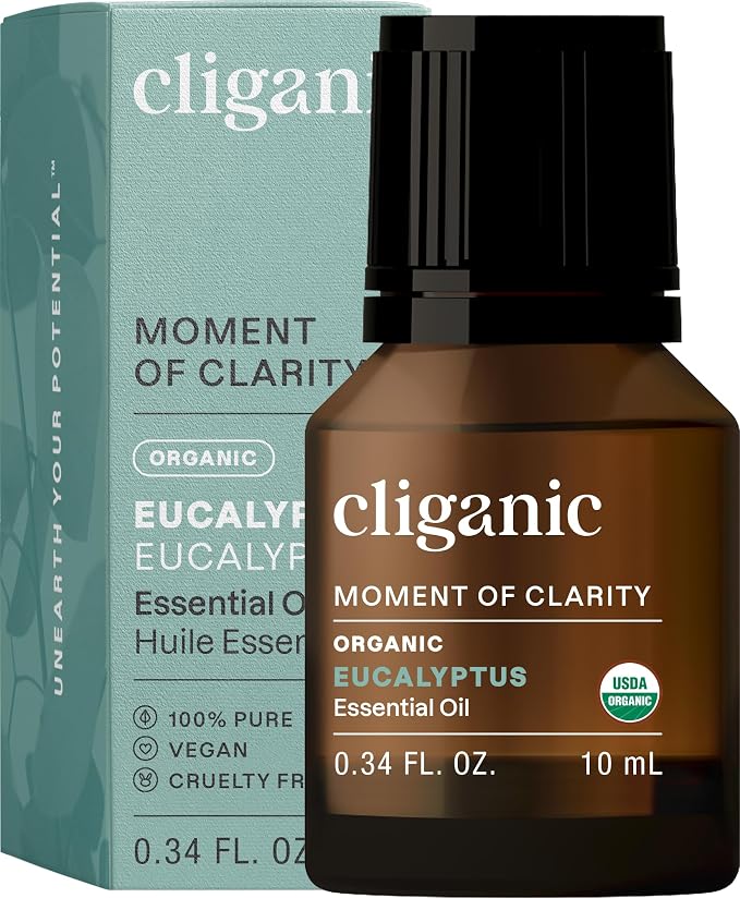 Cliganic USDA Organic Eucalyptus Essential Oil, 100% Pure | Natural by Cliganic