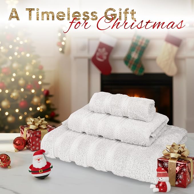 American Soft Linen Premium 3 Piece Towel Set, 1 Bath Towel 1 Hand Towel 1 - Image 2