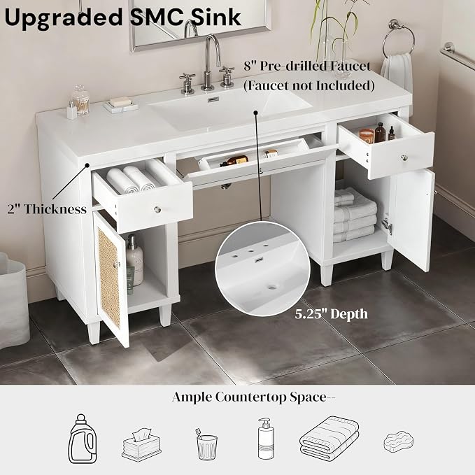 60 Inch ADA Compliant Bathroom Vanity - Image 4