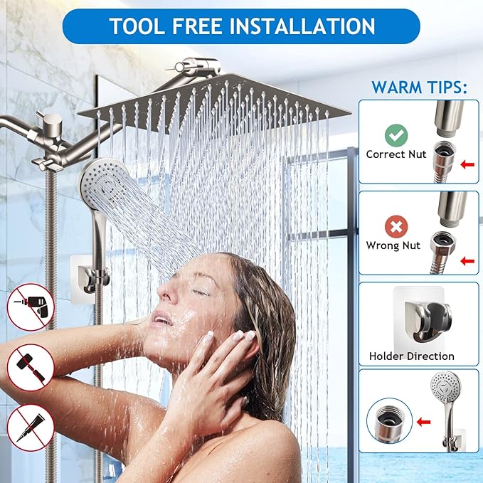 12'' High Pressure Rain Shower Head - Image 6