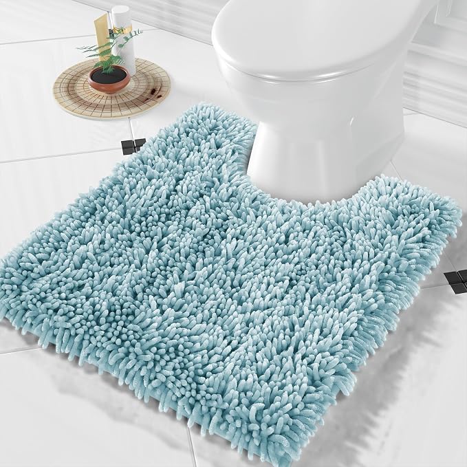 Yimobra Toilet Rugs U Shaped Washable, Extra Thick Soft Absorbent Chenille by Yimobra