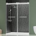 DELAVIN 56"-60" W x 75" H Frameless Shower Door, Double Sliding Shower Door by DELAVIN