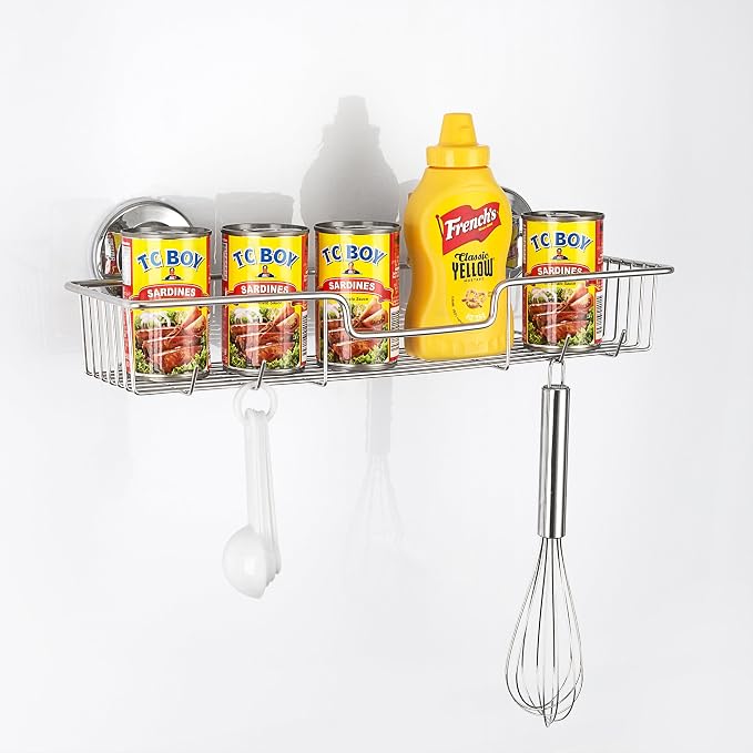SANNO Suction Cup Shower Caddy Storage Combo Organizer, No Damage Bath Shelf - Image 2