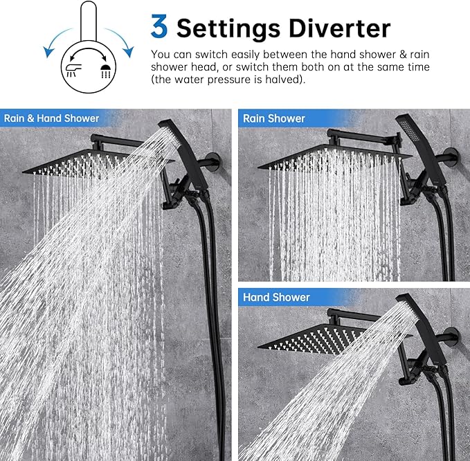 G-Promise All Metal 12 Inches Rainfall Shower Head - Image 3