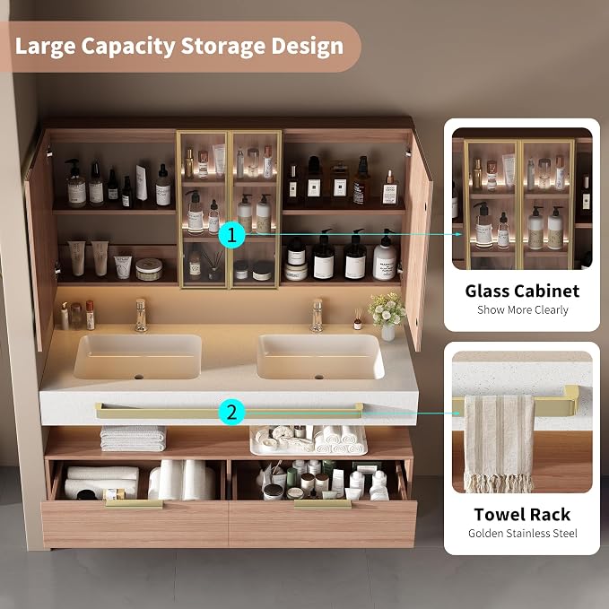 80-Inch Double Sink Vanity - Image 4