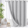 MitoVilla No Hooks Needed Boho Farmhouse Shower Curtain by MitoVilla