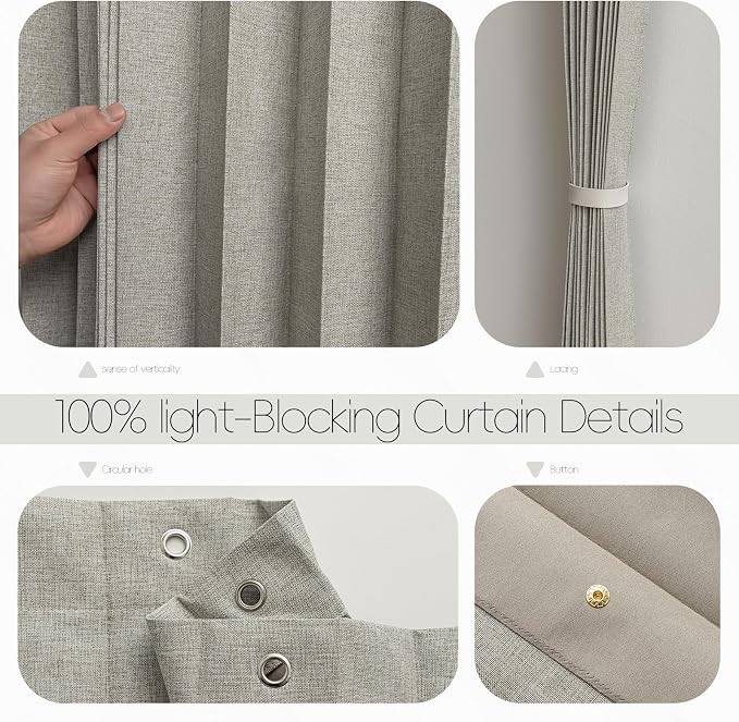 100% Blackout Fabric Folding Door Curtain - Image 6