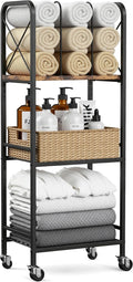 niffgaff 3-Tier Movable Towel Rack, Free-Standing Towel Holder by niffgaff