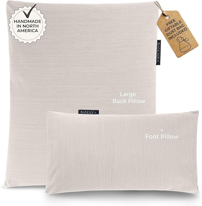 BADESOFA® Luxury Bath Pillow Set 2-Piece – Large Back Pillow & Foot Pillow by BADESOFA