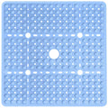 Large Light Blue Square Shower Mat Non Slip 27 x 27 Inch, Soft Bath Mat Tub Mat by NaolotureHome
