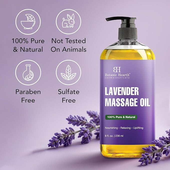 Lavender Massage Oil with Pure Lavender Oil Skin Tightening Massage Oil - Image 5