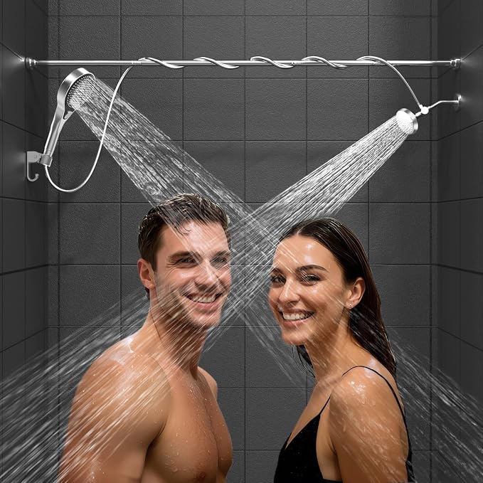Dual Shower Head with Handheld for Couples: High Pressure Double Shower Heads by Unknown