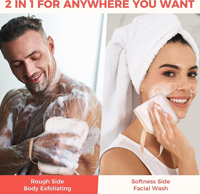 ZOMCHI Exfoliating Washcloth for Face and Body, Dual Function Wash Cloth - Image 5