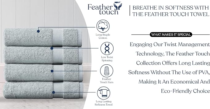 Delara Organic Cotton Luxuriously Plush Bath Towel Pack of 4 | GOTS & OEKO-TEX - Image 8